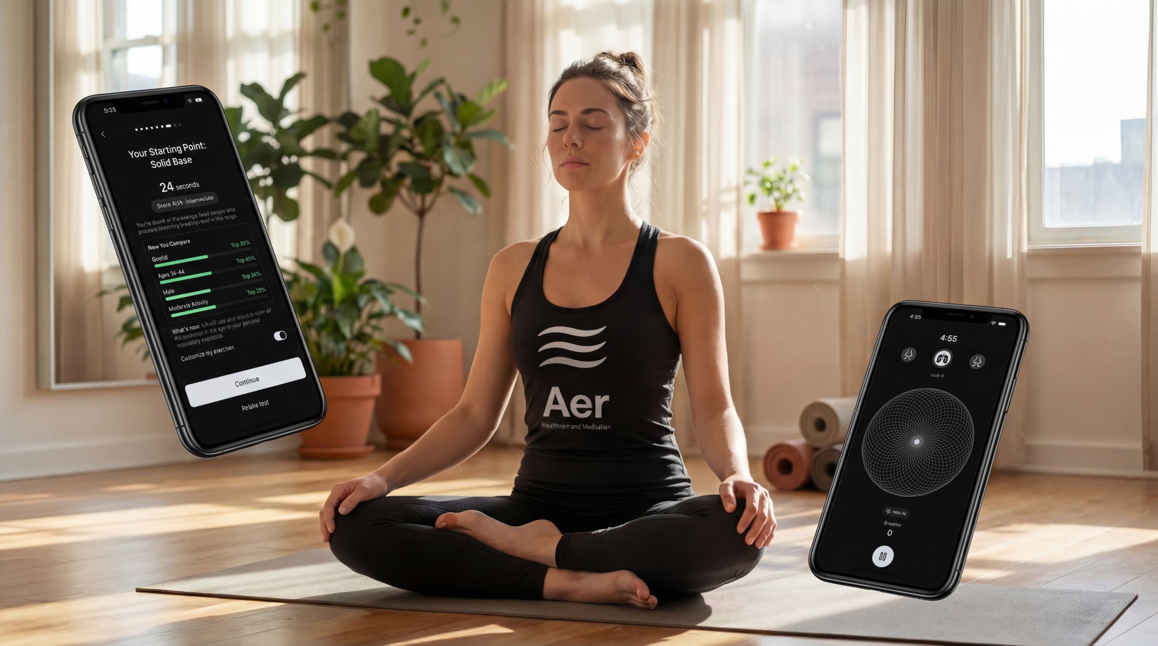 Aer Breathing App Interface